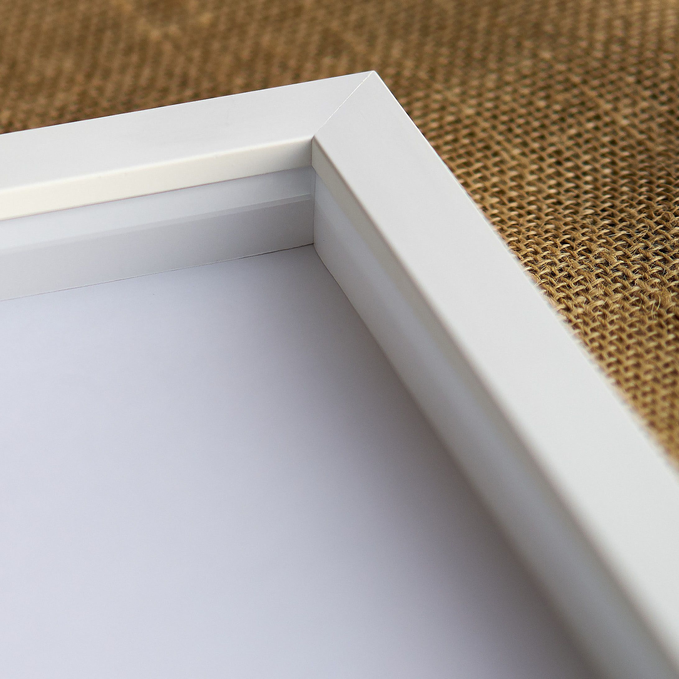 9x27 Shadow Box Frame White | 2 Inches Deep Real Wood Contemporary ...